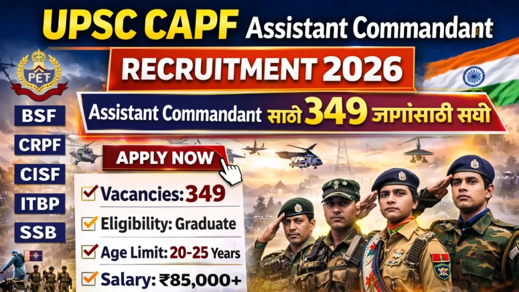 UPSC CAPF Bharti 2026