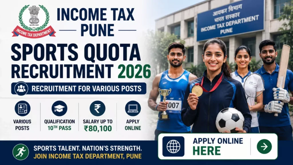 Income Tax Pune Sports Quota Recruitment 2026