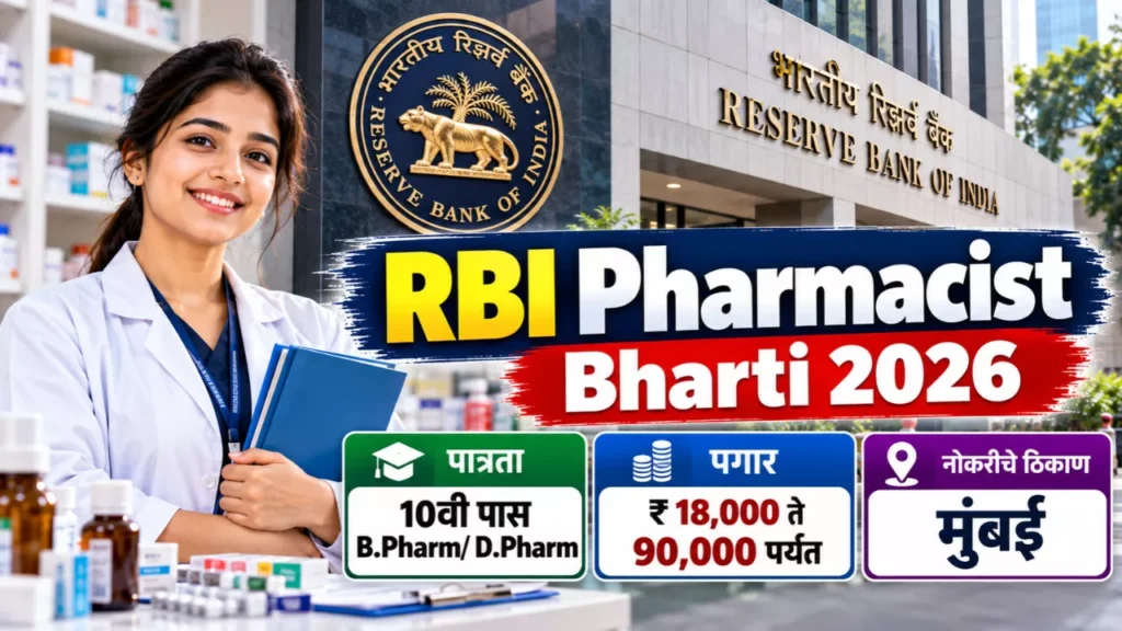 RBI Pharmacist Bharti 2026