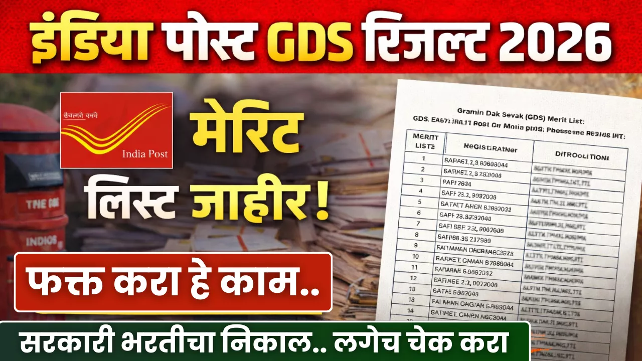 India Post GDS Result 2026 Date