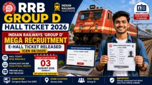 RRB Group D Hall Ticket 2026