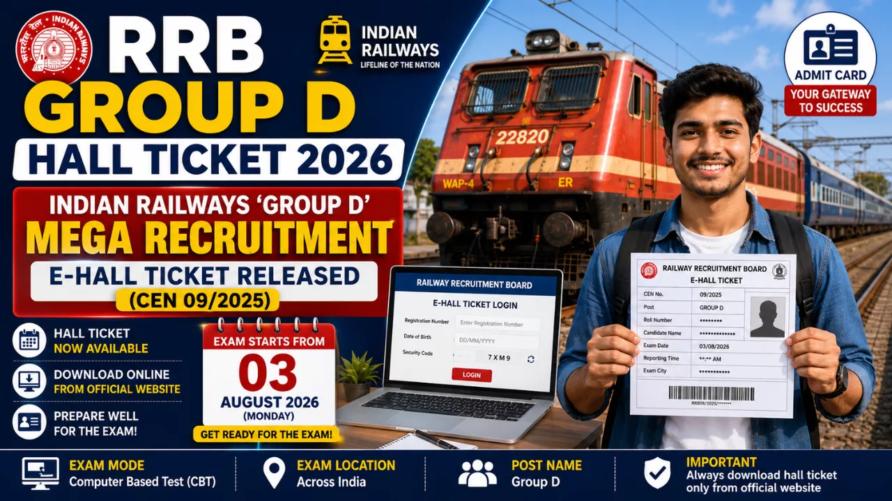 RRB Group D Hall Ticket 2026