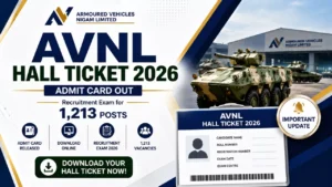 AVNL Hall Ticket 2026