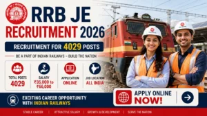 RRB JE Recruitment 2026