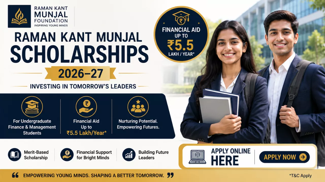 Raman Kant Munjal Scholarships 2026